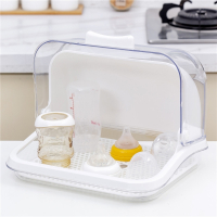 水杯收纳箱水杯架沥水托盘茶杯架茶具收纳盒餐具箱奶瓶防尘收纳盒