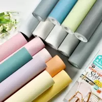 北欧纯色自粘墙纸ins卧室温馨pvc防水自贴画宿舍背景墙布素色壁纸