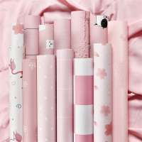 自粘防水网红墙纸粉色格子少女宿舍温馨壁纸寝室客厅卧室翻新贴纸