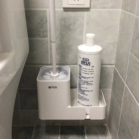 马桶刷置物架壁挂式架子洗手间厕所浴室卫生间收纳免打孔刷子 马桶刷+底座