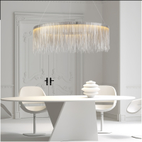 北欧现代流苏吊灯轻奢简约创意餐厅楼梯酒吧台工业风服装店铺前台