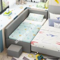 儿童床男孩单人床女孩公主床边加宽小床带护栏婴儿拼接软包床
