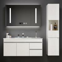 智能北欧浴室柜组合卫浴柜洗手盆柜洗漱台 洗脸盆现代简约 挂墙式