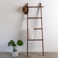 北欧落地衣帽架卧室浴室毛巾置物架玄关梯形靠墙省空间挂衣架