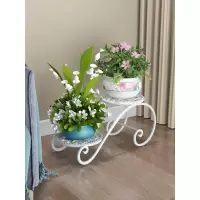 铁艺多层花架落地式多功能室内地面花盆架欧式家用阳台花架置物架