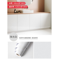 厨房防油仿大理石纹贴纸加厚墙贴台面桌面橱柜灶台用防水墙纸自粘 [珠光白]5米长 大
