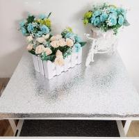 自粘墙贴防水墙纸自粘铝箔纸耐高温厨房防油贴纸台面柜子贴纸 橘皮纹铝箔纸61cm宽10米长 大