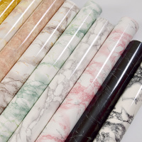 加厚大理石贴纸厨房台面柜子家具翻新贴纸桌面防水防油墙纸自粘 要40cm宽的拍下备注花色或者联系客服 中