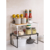 可叠加铁艺厨房置物架橱柜沥水碗碟架厨具收纳架调味品架子