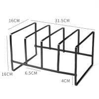 铁艺厨房置物架橱柜碗碟架餐具厨具沥水收纳架家用装碗筷柜置物架 铁艺简约[黑色]
