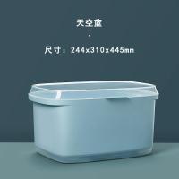 厨房沥水架放碗筷收纳盒家用带盖密封碗柜碟箱迷你装餐具防蟑螂小 天空蓝大号(升级版大容量防蟑螂)