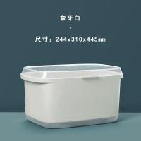 厨房沥水架放碗筷收纳盒家用带盖密封碗柜碟箱迷你装餐具防蟑螂小 象牙白大号(升级版大容量防蟑螂)