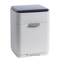 碗筷收纳盒带盖沥水装碗碟架晾放餐具厨房密封防蟑螂碗柜塑料双层 双层碗碟架灰白