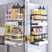厨房冰箱磁吸置物架侧面收纳盒磁铁壁挂式调料架子侧保鲜膜袋挂架