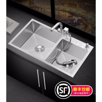 304不锈钢洗菜盆水槽家用厨房手工加厚洗手洗碗池套餐