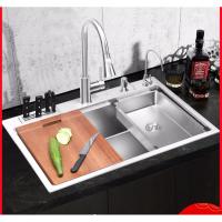 加厚厨房304不锈钢手工水槽家用台下盆洗菜盆单洗碗水池