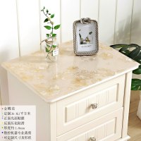 床头柜垫子防水防烫防油免洗透明桌垫pvc软玻璃桌布塑料台布胶垫 金蝶花 100*100cm