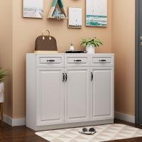 欧式入户鞋柜家用口大容量简约现代外面过道一体靠墙大型鞋柜