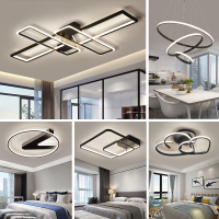 灯具简约现代 吸顶灯led大气家用吊灯创意卧室灯北欧长方形客厅灯