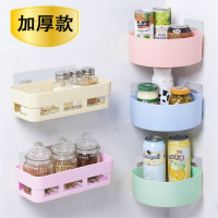 免打孔浴室置物架厨房收纳架卫生间置物架挂钩整理架 北欧白 2个长方形+2个三角形[共4个]