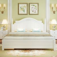 床1.5米韩式床现代主卧公主床田园风格双人床1.8简约欧式木床