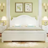 床1.5米韩式床现代主卧公主床田园风格双人床1.8简约欧式木床