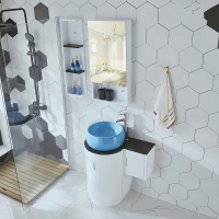 卫浴柜洗脸盆小户型浴室柜组合卫生间洗漱台洗手池落地柜小型防水