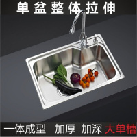 水单厨房洗菜盆加厚 304不锈钢洗菜池水池单盆水斗大中小单
