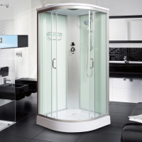整体淋浴房弧扇形一体式玻璃隔断简易浴室家用卫生间洗澡沐浴房