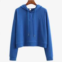 芷琴短款卫衣女连帽薄款春秋2018新款韩版套头长袖宽松学生上衣潮