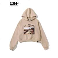 短款卫衣女2019新款潮春季长袖韩版宽松高腰套头薄款连帽外套上衣