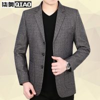 2019新款春秋男士西服休闲上衣中年韩版西装外套单西薄款爸爸春装