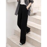 坠感阔腿裤女春秋直筒高腰宽松西裤夏季垂感拖地长裤西装休闲裤子