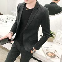 男士休闲西装修身韩版帅气西服套装2018新款春秋季小西服外套上衣