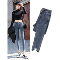 牛仔裤女裤春装2019新款夏季显瘦网红九分裤高腰百搭紧身小脚裤子