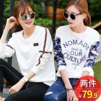 女卫衣2019春款bf薄款宽松韩版白色圆领超火cec潮ins春季上衣春秋