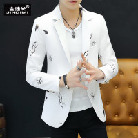 秋季新款小西服男士韩版修身潮流帅气单西青年便服发型师西装外套