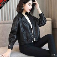 2019春秋新款韩版宽松显瘦皮衣女短款时尚百搭PU皮小夹克机车外套