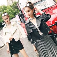 2019新款春秋皮衣女短款韩版百搭外套机车皮夹克宽松学院风女装潮