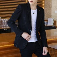 西装男士休闲韩版修身单西青年帅气小西装春秋季薄款西服外套潮流