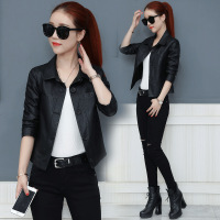 皮衣外套女装春秋短款2019春季新款高腰小皮衣修身皮夹克百搭开春