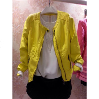 2018秋季新品米菱通勒OL修身显瘦简约大方百搭韩版皮衣女