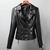 2018秋季女装新款皮衣女短款皮夹克时尚机车外套小皮褂水洗pu皮衣
