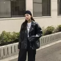 皮衣女短款2019春秋新款韩版宽松皮夹克黑色帅气PU机车服皮衣外套