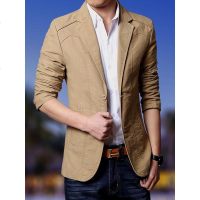 西服男装薄款春季新款商务休闲棉外套男士修身韩版单西青年小西装