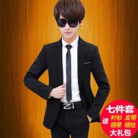 西服套装男士三件套新郎结婚礼服伴郎小西装修身秋冬商务职业正装