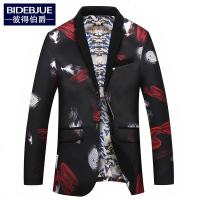 特大码西服男宽松迷彩加肥加大码休闲男装外套胖子肥佬西装外衣潮