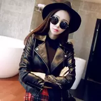 春秋皮衣女2019新款韩版短款机车PU小皮衣修身显瘦夹克女棒球外套