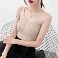 吊带背心女打底内搭外穿短款修身针织2019春夏新款薄无袖上衣