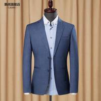 春季新品青年时尚修身休闲西装男士上衣韩版潮格子小西服单件外套